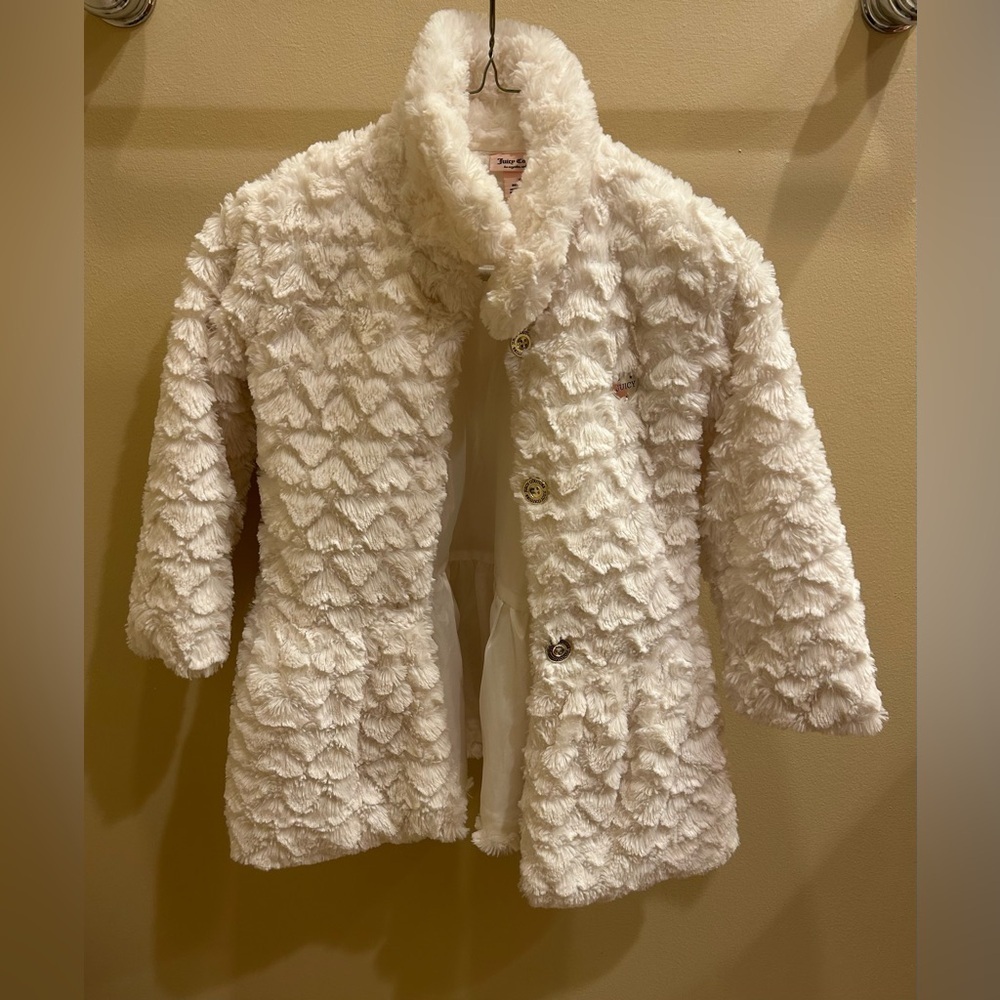 Juicy Couture Kids Cream Textured Jacket With Buttons Size 6 Toddler